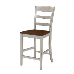 HOME STYLES Bar Stool Chair - Set Of 1 - Sand; Oak In White