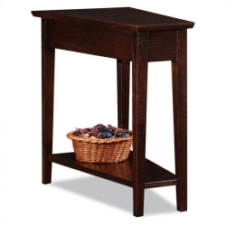 LEICK FURNITURE Recliner Wood Wedge Table In A Chocolate Oak Finish