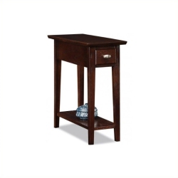 LEICK FURNITURE Wood Chairside-Recliner End Table In A Chocolate Oak Finish