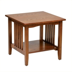 OFFICE STAR Sierra Mission End Table In Ash Finish Engineered Wood In Brown