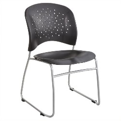 SAFCO R�Ve Guest Chair Sled Base Round Back In In Black