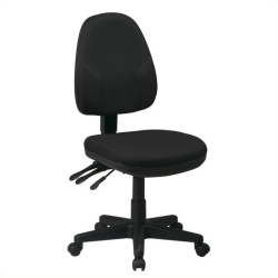 OFFICE STAR Dual Function Ergonomic Office Chair In Fabric In Black