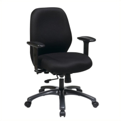 OFFICE STAR 24 Hour Ergonomic Chair With 2-To-1 Synchro Tilt In Black