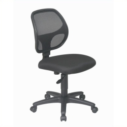 OFFICE STAR Mesh Screen Back Task Office Chair In Fabric In Black