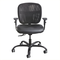 SAFCO Vue Intensive Use Mesh Task Office Chair In Vinyl In Black