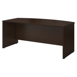 BBF Bush Business Furniture Series C 72" Bow Front Desk Shell Mocha Cherry