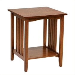 OFFICE STAR Sierra Side Table In Ash Finish By Osp Home Furnishings In Brown