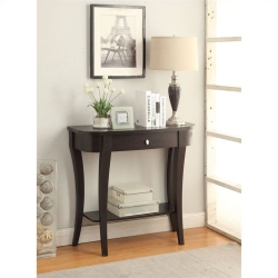 CONVENIENCE CONCEPTS Newport Console Table In Espresso Wood Finish
