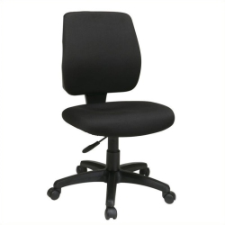 OFFICE STAR Task Office Chair With Ratchet Back Height Adjustment In Coal Fabric In Black