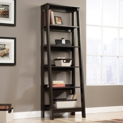 SAUDER Trestle 5 Shelf Bookcase In Jamocha Wood