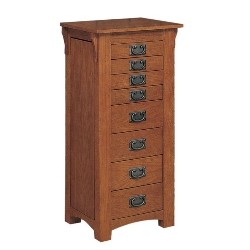 POWELL FURNITURE Mission Oak Jewelry Armoire