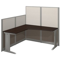BBF Bush Business Office-In-An-Hour L Workstation In Mocha Cherry
