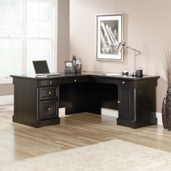 SAUDER Palladia Contemporary Wood L-Shape Computer Desk In Oak