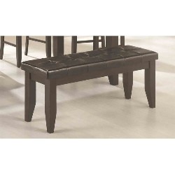 COASTER Page Contemporary Tufted Dining Bench In In Black