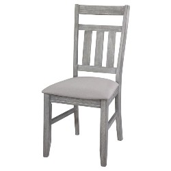 POWELL FURNITURE Powell Cafe Turino 18" Dining Chair In Oak Stain (Set Of 2) In Grey