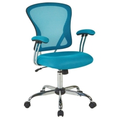 AVENUE SIX Juliana Task Chair With Mesh Fabric Seat In Blue