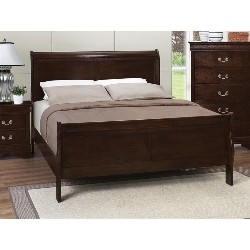 COASTER Louis Philippe Full Sleigh Traditional Bed - Double (Full) - Cappuccino