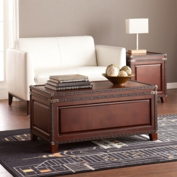 SOUTHERN ENTERPRISES Sei Furniture Amherst Trunk Coffee Table In Dark Cherry
