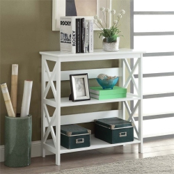 CONVENIENCE CONCEPTS Oxford Two-Shelf Bookcase In Wood Finish In White