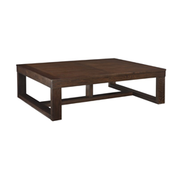 ASHLEY FURNITURE Contemporary Rectangular Coffee Table - In Dark Brown