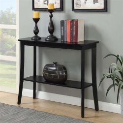 CONVENIENCE CONCEPTS Designs2Go Baja Console Table In Wood Finish In Black