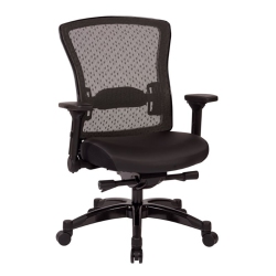 OFFICE STAR Executive Bonded Leather Back Chair In In Black