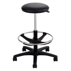 SAFCO Adjustable Backless Drafting Chair In In Black