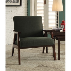 OFFICE STAR Davis Chair In Klein Otter Fabric With Medium Espresso Frame In Brown