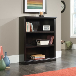 SAUDER Select Engineered Wood 3-Shelf Bookcase In Estate In Black