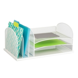 SAFCO Onyx Desk Organizer In In White