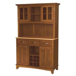 HOMESTYLES Buffet Of Buffets Wood Buffet With Hutch In In Brown