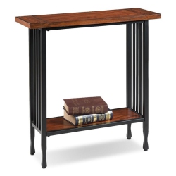 LEICK FURNITURE Ironcraft Wood Console Table In Burnished Oak