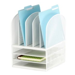 SAFCO Onyx Desk Organizer In In White