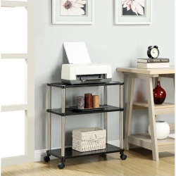 CONVENIENCE CONCEPTS Designs2Go Office Caddy In Wood Finish In Black