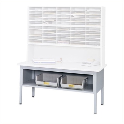 SAFCO E-Z Sort Sorting Base Table With Shelf In In Gray