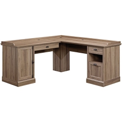 SAUDER Barrister Lane L Shaped Computer Desk In Salt Oak