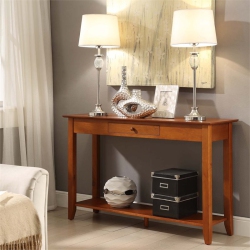 CONVENIENCE CONCEPTS American Heritage Console Table In Cherry Wood Finish
