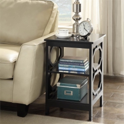 CONVENIENCE CONCEPTS Omega Square End Table In Wood Finish In Black