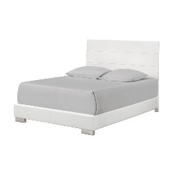 COASTER Felicity Panel Modern Bed - King - High Gloss In White