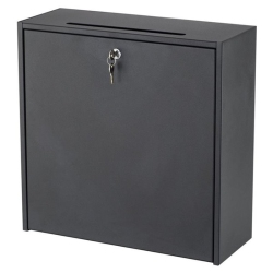 SAFCO Large Wall-Mounted Mailbox With Lock In In Black