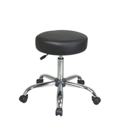 OFFICE STAR Pneumatic Drafting Chair Backless Stool With Vinyl Seat In Black