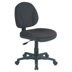 OFFICE STAR Fabric Sculptured Task Chair Without Arms In Black