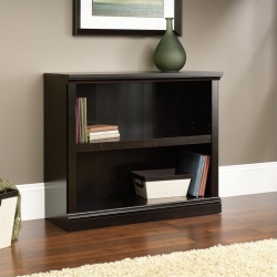SAUDER Select Engineered Wood 2 Shelf Bookcase In Estate In Black