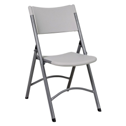 OFFICE STAR Resin Folding Chair In Light 4 Pack In Gray