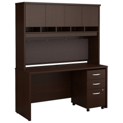 BBF Bush Business Furniture Series C 60" 3 Drawer Credenza With Hutch