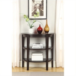 CONVENIENCE CONCEPTS Newport 3 Shelf Console In Espresso Wood Finish