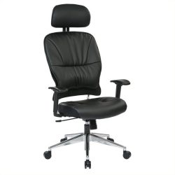 OFFICE STAR Bonded Leather Managers Chair By In Black
