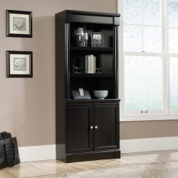 SAUDER Palladia Engineered Wood And Metal 3-Shelf Bookcase In Wind Oak