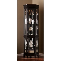 SOUTHERN ENTERPRISES Sei Furniture Essex Corner Curio In In Black