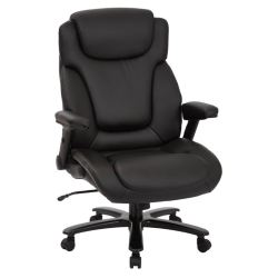 OFFICE STAR Big And Tall Deluxe High Back In Bonded Leather Executive Chair In Black